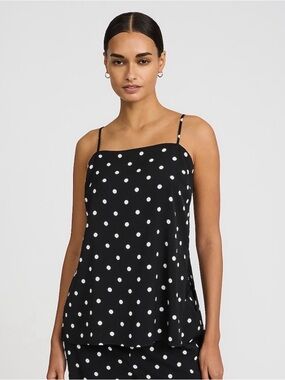 Express Black and white square neck cami